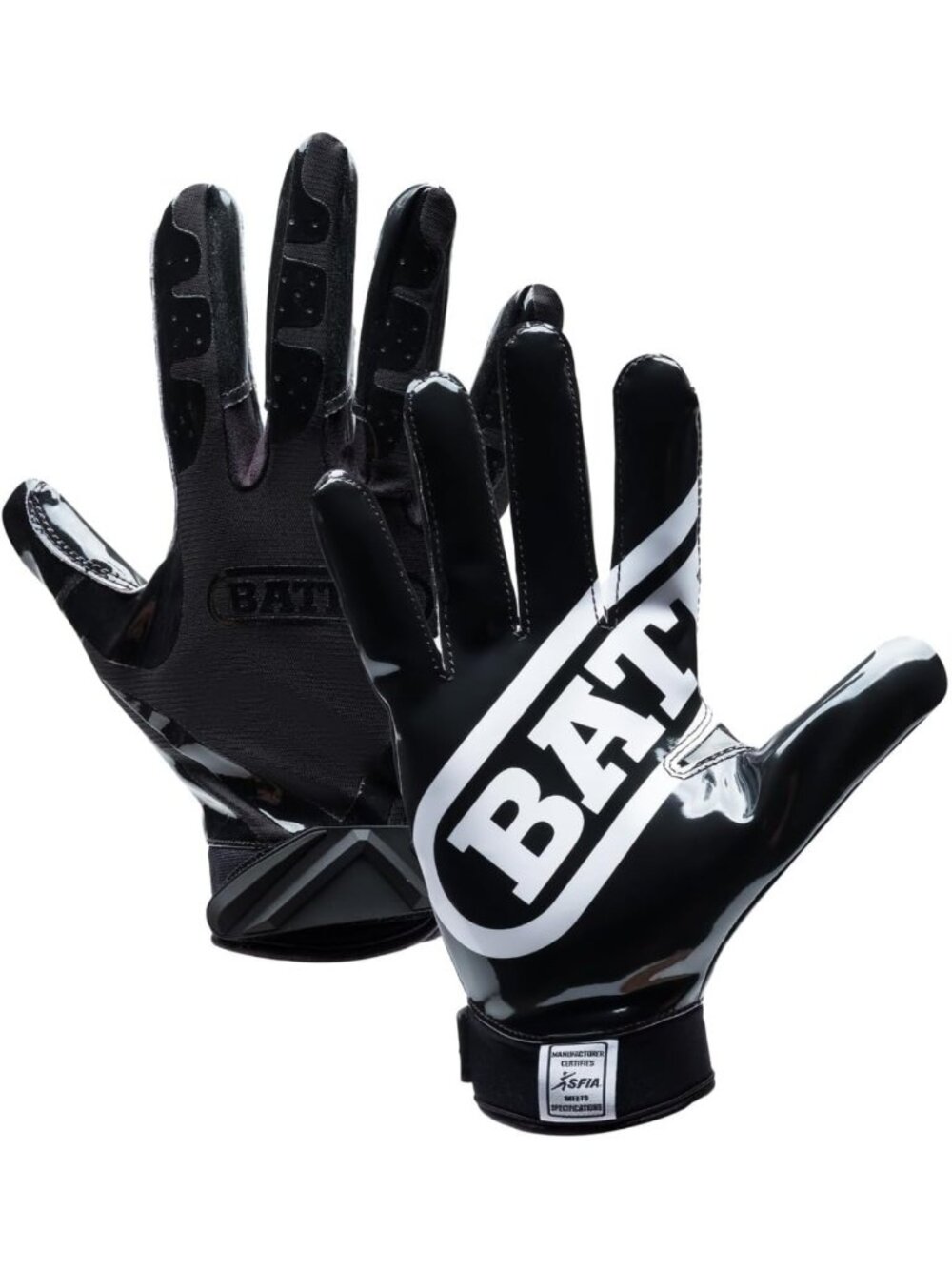 Ultra Stick Grip Football Gloves - Compression Fit, Youth & Adult Sizes, Double